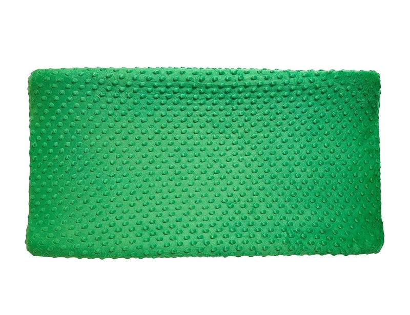 Aullar Solid Changing Table Pad Cover Cradle Sheet, Fits 32"/34''x16 Contoured Diaper Changing Pad, Ultra Soft Cozy Dots Plush Changing Table Covers, Breathable Wipeable Removable (Fern Green) - Image 5